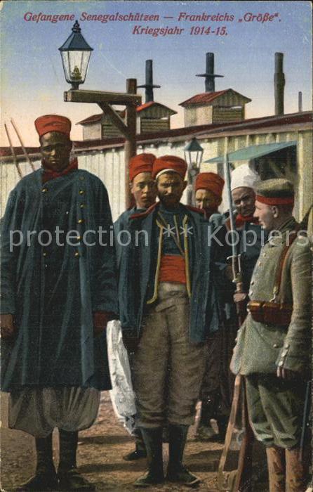 Militaria Kriegsgefangene Senegalschuetzen Frankreichs Groesse WK1