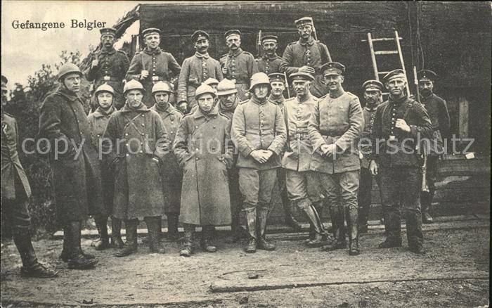 Militaria Kriegsgefangene Gefangene Belgier WK1