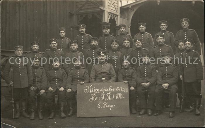 Regiment IR 106 Infanterie Gruppenfoto Reserve Infanterie Regiment 106 Doebbeln