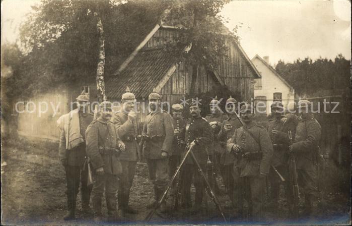 Regiment IR 092 Infanterie Gruppenfoto Soldaten Gewehr WK1