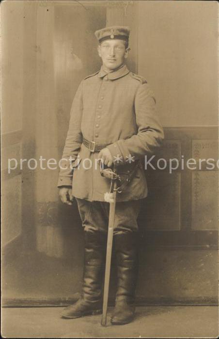 Regiment FAR 052 Feldartillerie Soldat mit Saebel WK1