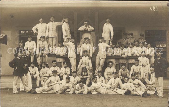 Militaria WK1 Truppen uebungsplatz Koenigsbrueck Gruppenfoto