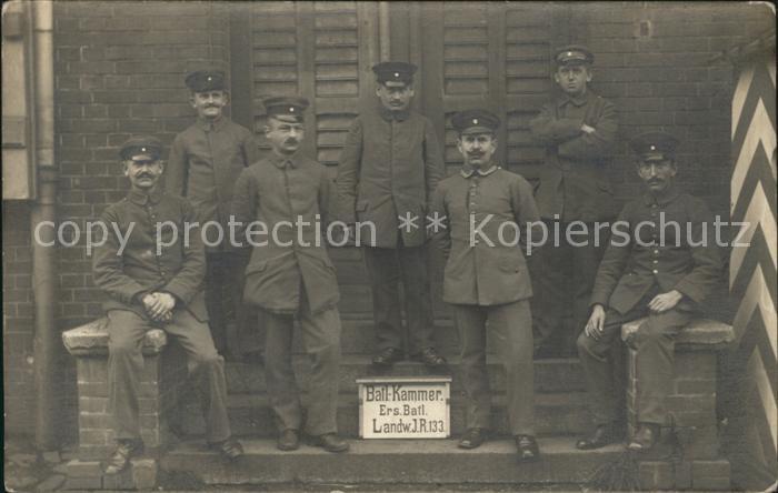 Militaria Landwehr Ers.Batl Landwehr Regiment 133 Gruppenfoto WK1
