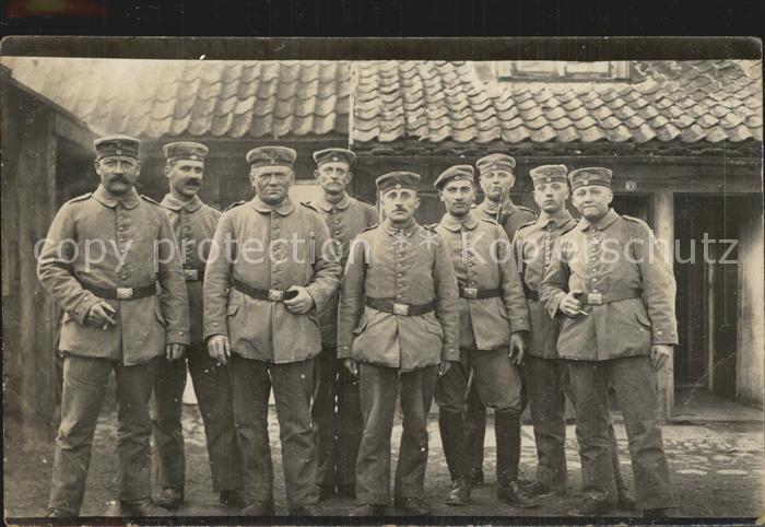 Militaria Landwehr Landstuermer Gruppenfoto WK1