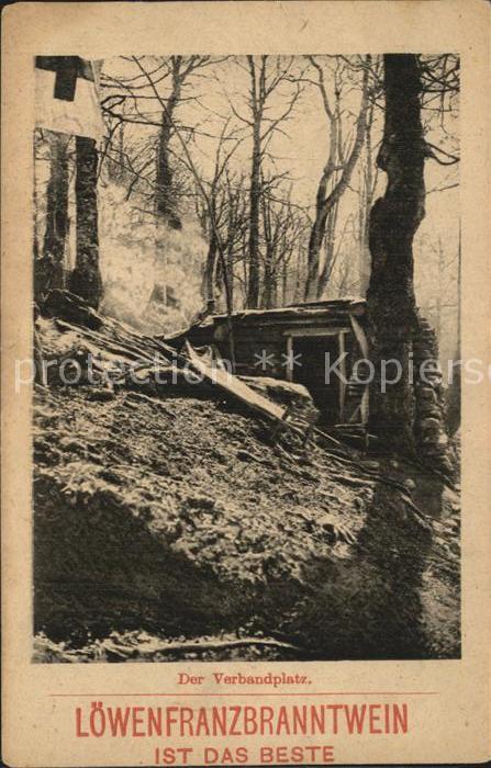 Werbung Reklame Loewenfranzbranntwein  Der Verbandtplatz