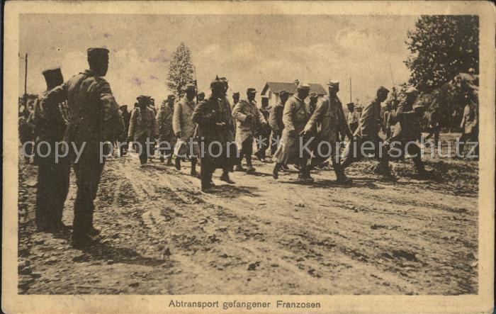 Militaria Kriegsgefangene Abtransport Gefangener Franzosen WK1