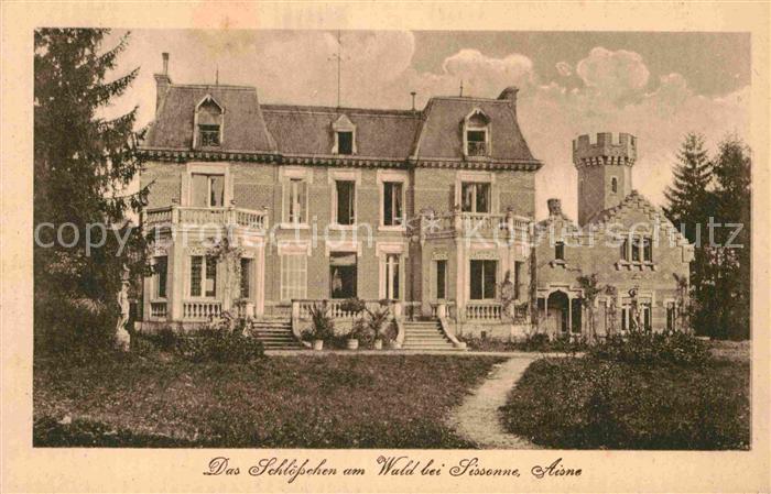 Sissonne Aisne Schloesschen im Wald