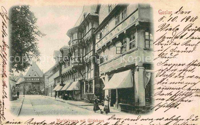 Goslar Marktstrasse mit Gildenhaus