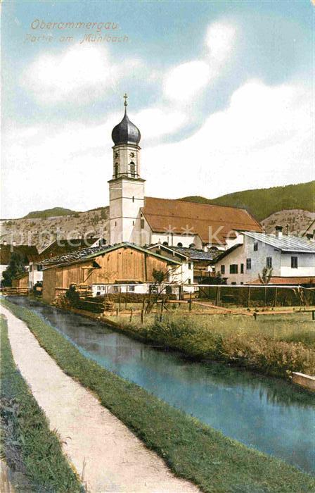 OBERAMMERGAU Bayern Partie am Muehlbach