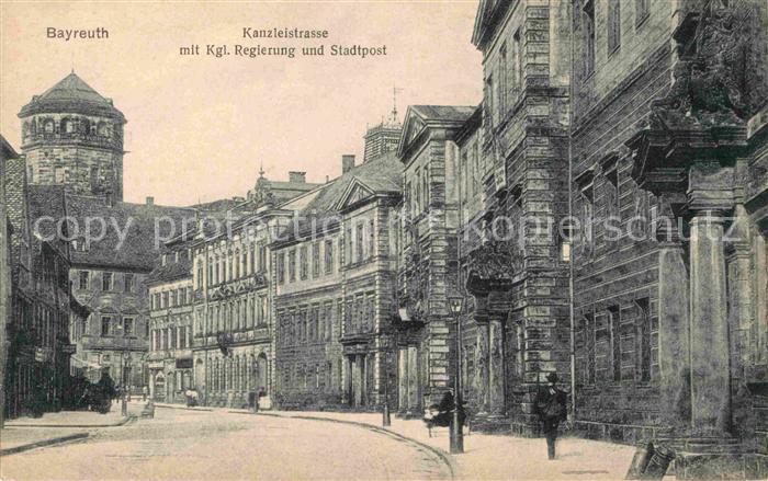 Bayreuth Kanzleistrasse Koenigliche Regierung und Stadtpost