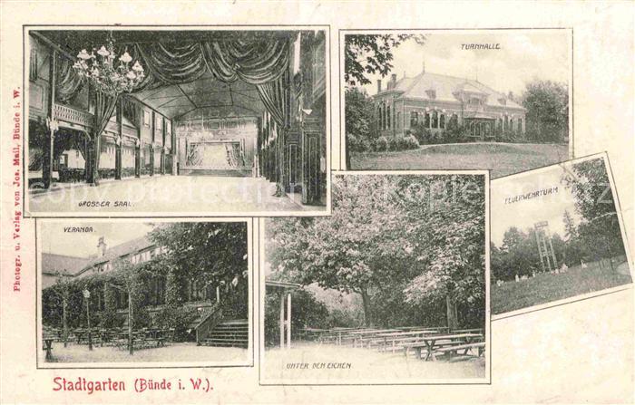Buende Westfalen Stadtgarten Veranda Grosser Saal Unter den Eichen Turnhalle