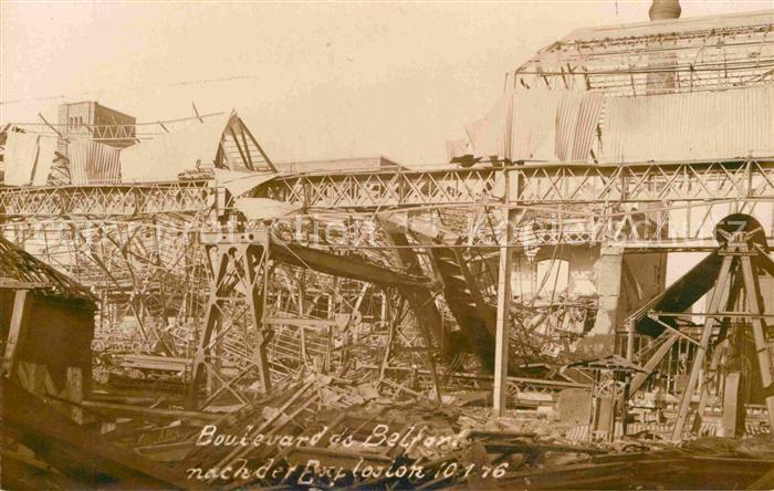 Belfort Alsace Boulevard nach Explosion