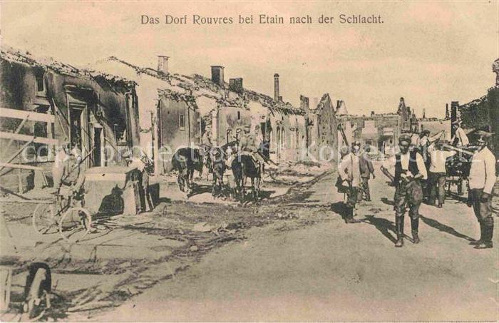 Rouvres Etain Strassenpartie nach der Schlacht
