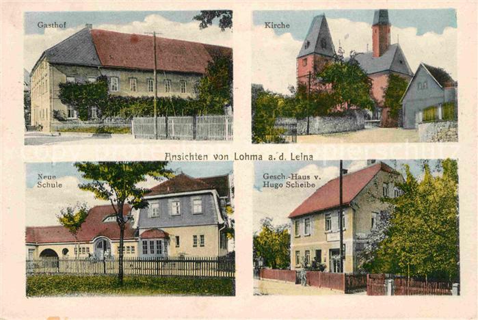Lohma Leina Gasthaus Haus von Hugo Scheibe Kirche