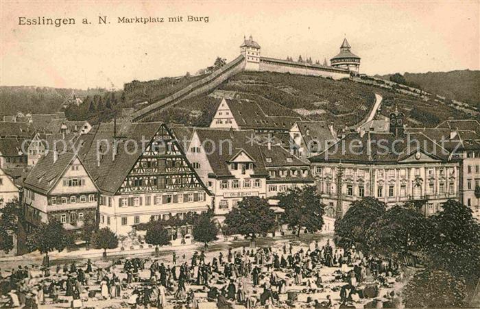 Esslingen Neckar Marktplatz mit Burg