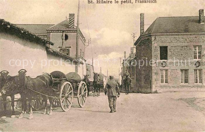 Saint-Hilaire-le-Petit Soldaten mit Pferdewagen