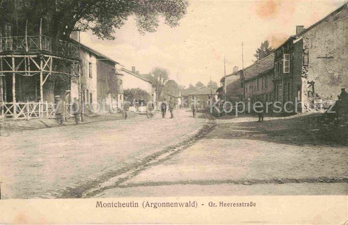 Montcheutin Argonnenwald Gr. Heeresstrasse