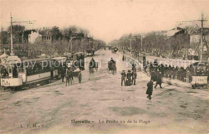 Marseille Bouches-du-Rhone Le Prado vu de la Plage