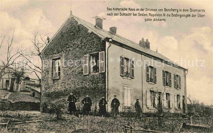 Donchery Historisches Haus in dem Bismarck nach