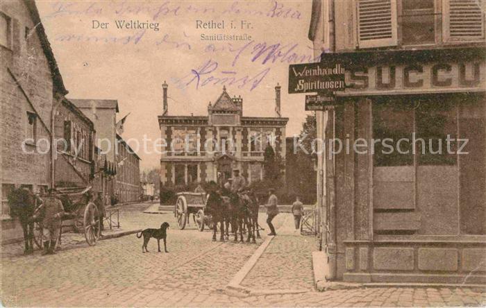 Rethel Ardennes Sanitaetsstrasse im Weltkrieg
