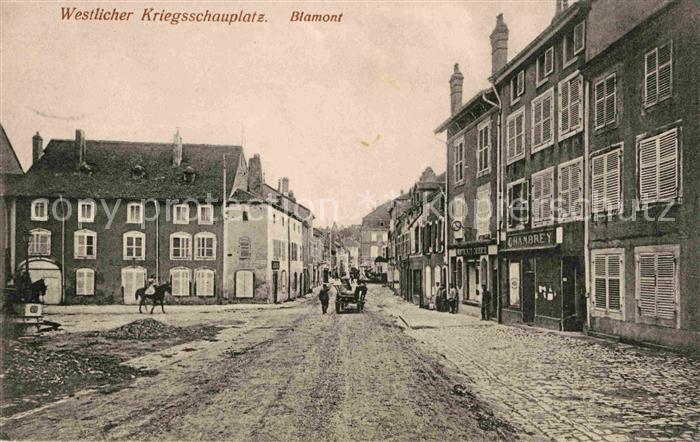 Blamont Doubs Strassenpartie westlicher Kriegsschauplatz