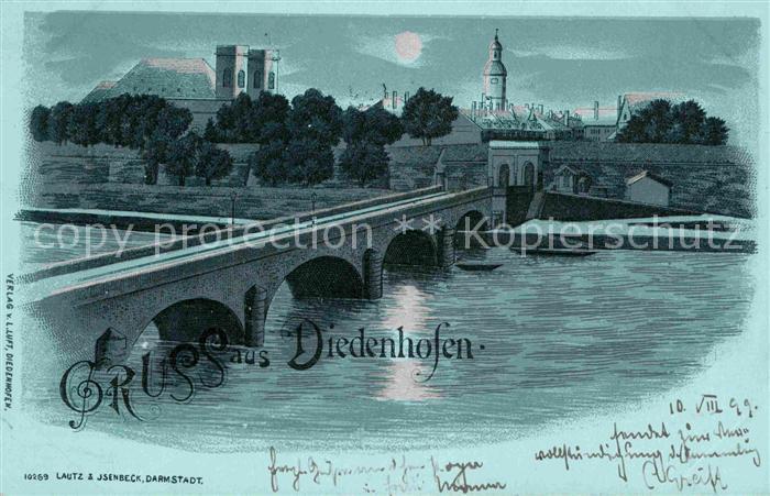 Diedenhofen Brueckenpartie im Mondschein