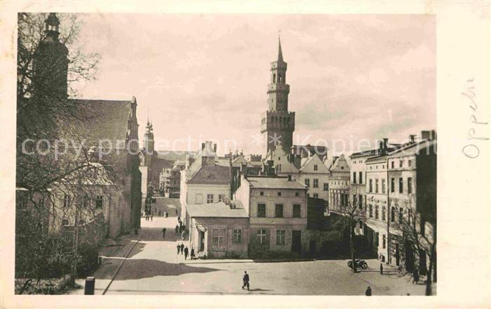 Oppeln Oberschlesien Opole Ortspartie mit Kirchen