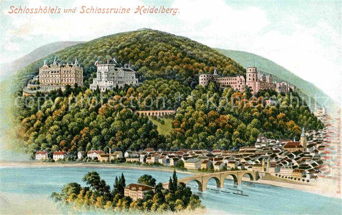 Heidelberg Neckar Schlosshotels und Schlossruine