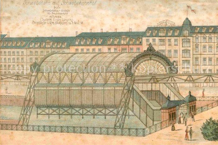 Wuppertal Schwebebahn mit Bahnhof