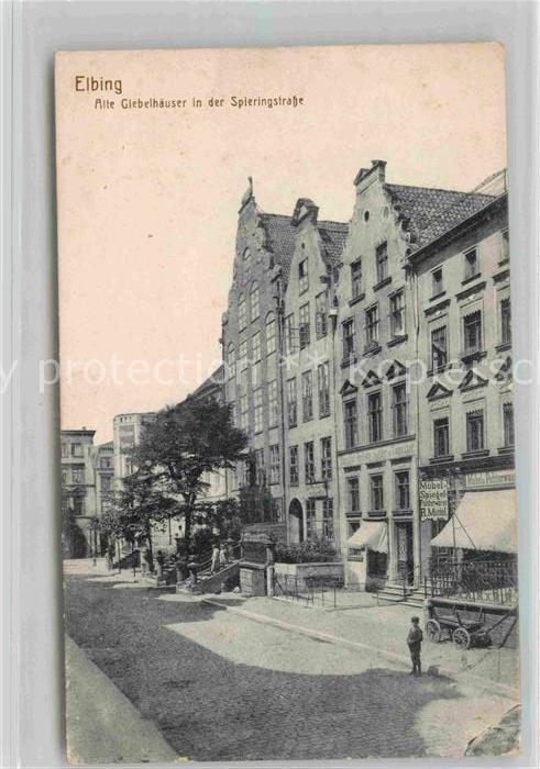 Elbing Elblag Giebelhaeuser in Spieringstrasse