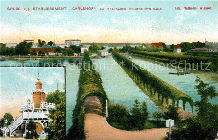 Spandau Etablissement Carlshof am Spandauer Schiffahrts Kanal