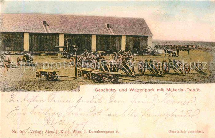 WIEN AT Geschuetz und Wagenpark mit Material Depot