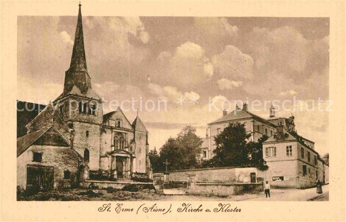 Aisne Liege St Erme Kirche und Kloster