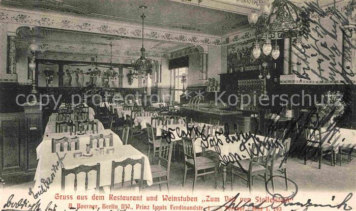 Berlin Restaurant Weinstuben Zum Veit von Staffelstein