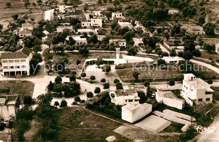 Ouezzan Quartier de l'Eglise St Joseph et Hotel du Tourisme Fliegeraufnahme