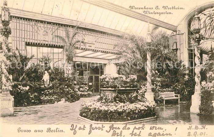 Berlin Warenhaus Wertheim Wintergarten