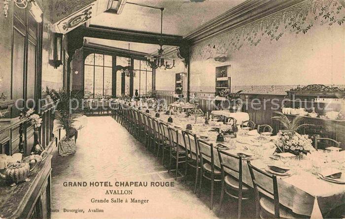 Avallon Grand Hotel Chapeau Rouge Grande Salle a Manger
