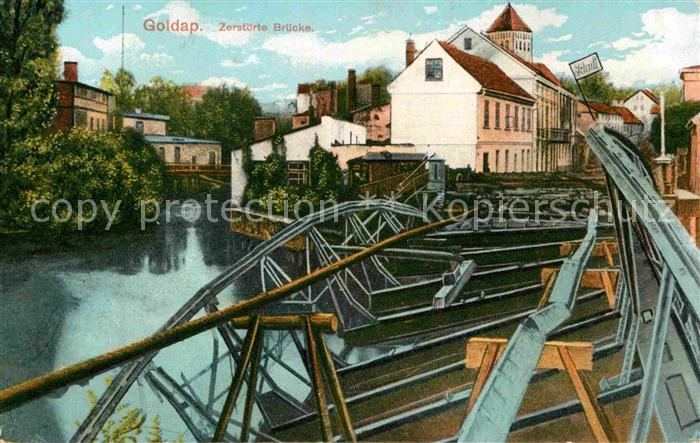 Goldap Ostpreussen Zerstoerte Bruecke