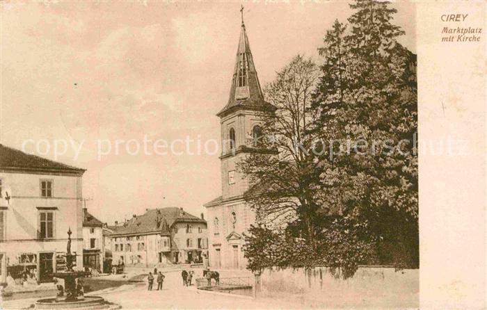 Cirey-sur-Vezouze Marktplatz mit Kirche