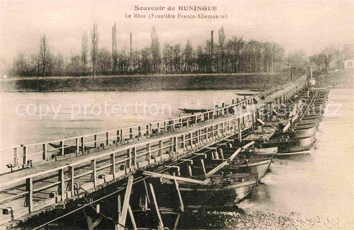 Huningue Le Rhin Frontiere Franco Allemande