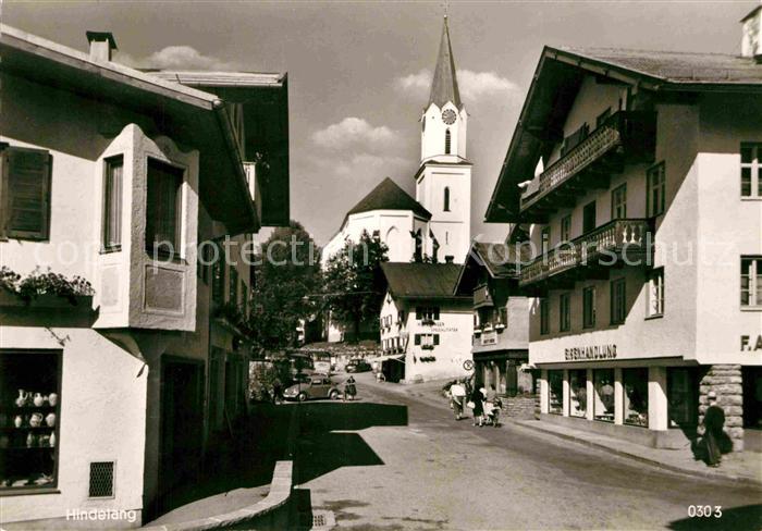 Hindelang Hauptstrasse mit kath Pfarrkirche