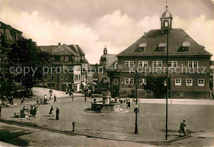 Waltershausen Gotha Marktplatz mit Rathaus