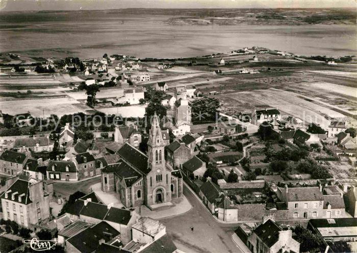 Cesson Vue aerienne Eglise et l'Anse d Yffiniac