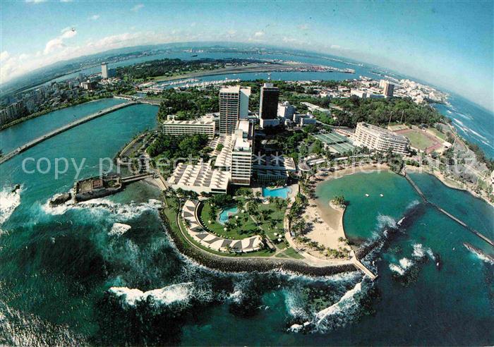 San Juan Puerto Rico Caribe Hilton International Fliegeraufnahme