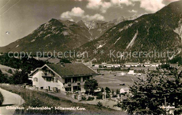 Mittenwald Karwendel Tirol Gaesteheim Friedenshoehe