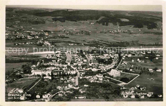 Braunau Inn Simbach Fliegeraufnahme