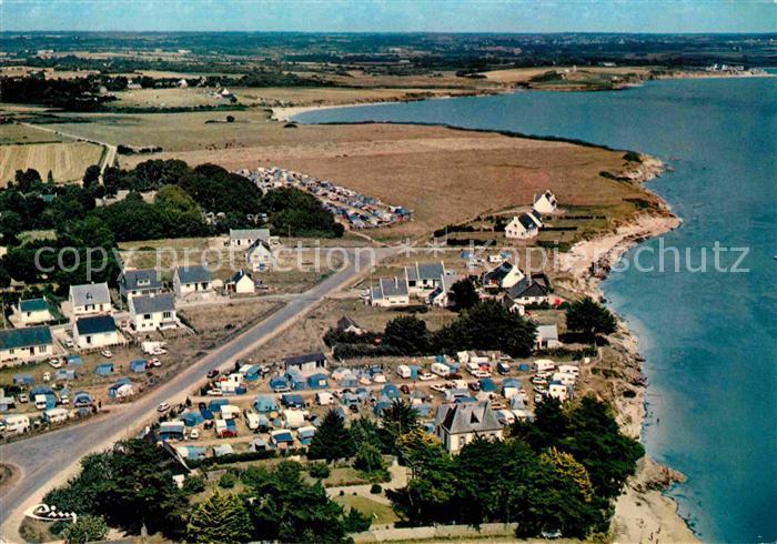 Damgan Vue aerienne Kervoyal Campings Le Vaillant et Oasis