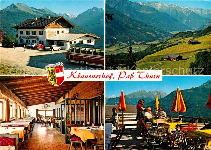 Mittersill Oberpinzgau Restaurant Klausnerhof Gastraum Terrasse Pass Thurn