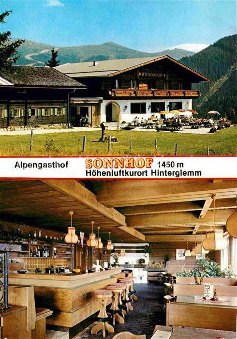 Hinterglemm Saalbach Alpengasthof Sonnhof Gastraum Bar