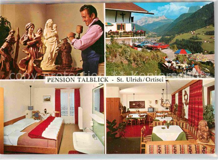 St Ulrich Groeden Tirol Pension Talblick Terrasse Gästezimmer G
